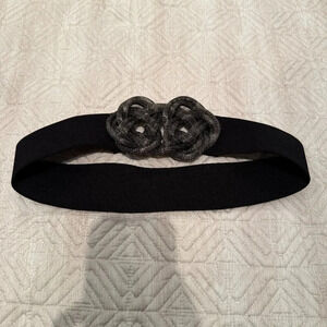 Silver and Black Stretchable Belt, BCBG  MaxAzria, Size S/M
